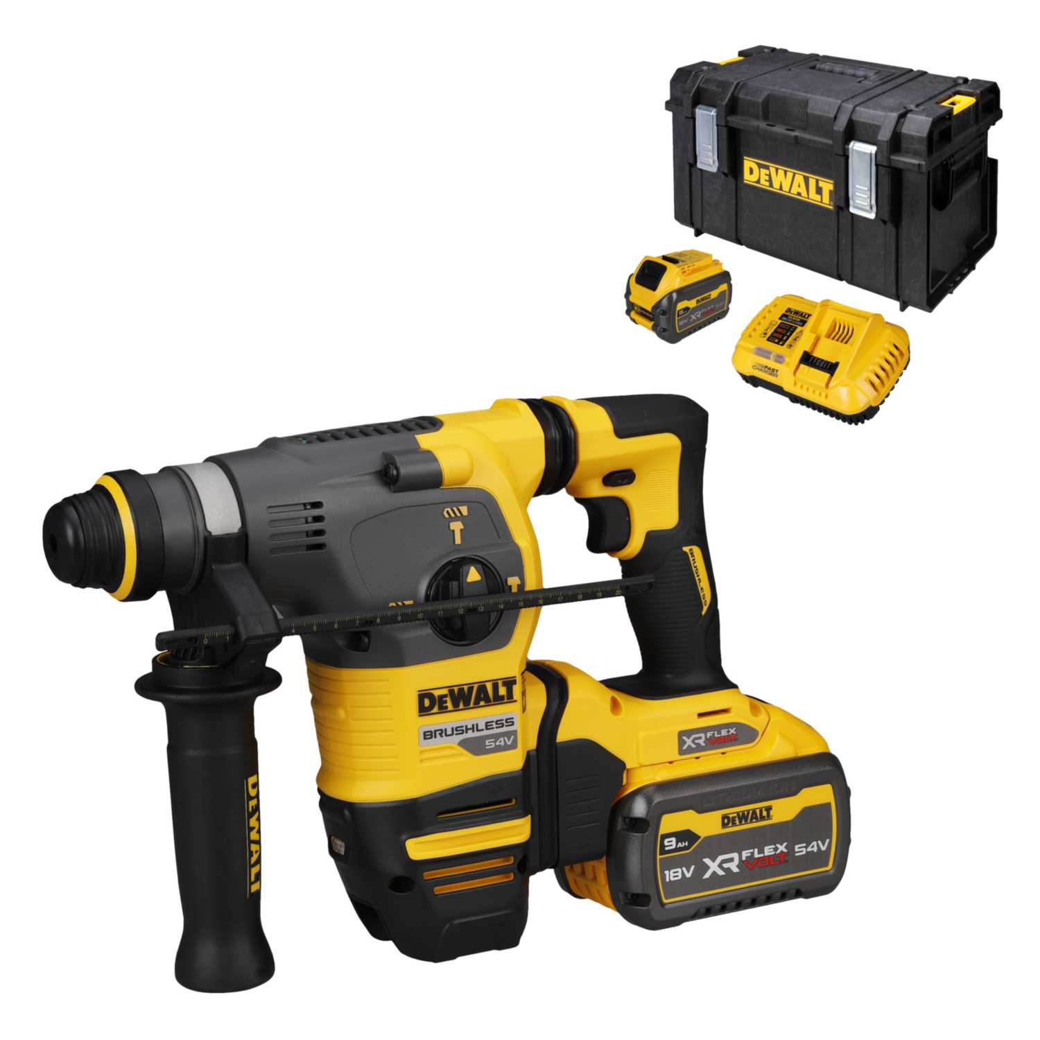 DeWALT DCH333X2-GB 54V XR FLEXVOLT SDS+ Hammer Drill with 2 x 9.0