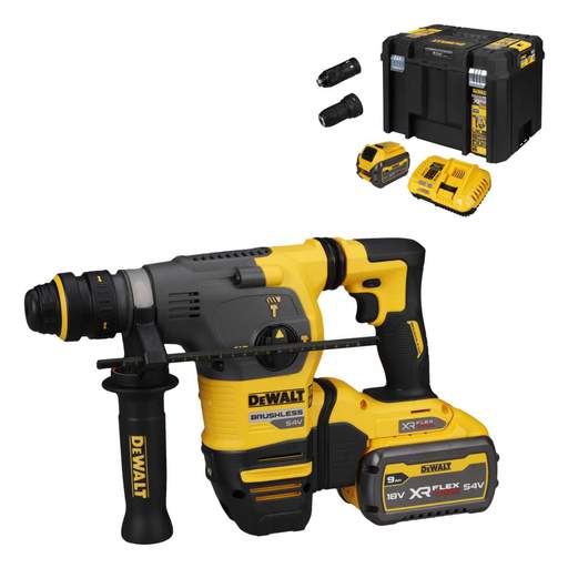 DEWALT DCH334X2-GB 54V XR FLEXVOLT SDS+ Hammer Drill with 2 x 9.0Ah Batteries