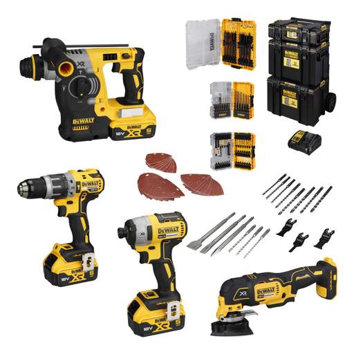 DEWALT DCK466P3SEC-GB 4 Piece Kit with 3 x 5.0Ah Batteries
