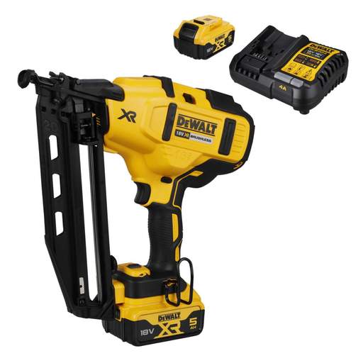 DEWALT DCN660P2-GB 18V 16GA 2nd Fix Nailer with 2 x 5.0Ah Batteries