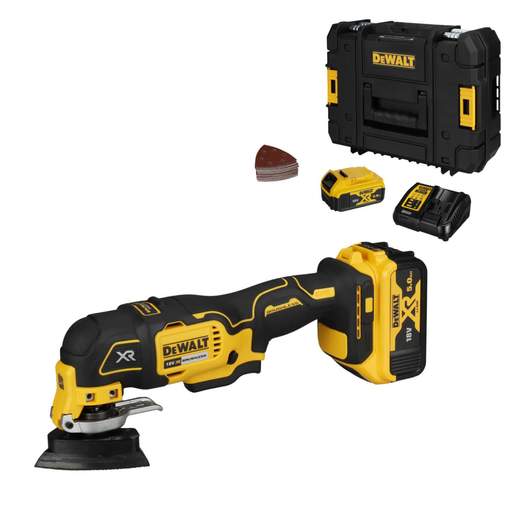 DEWALT DCS355P2-GB 18V XR Brushless Multi Tool with 2 x 5.0Ah Batteries