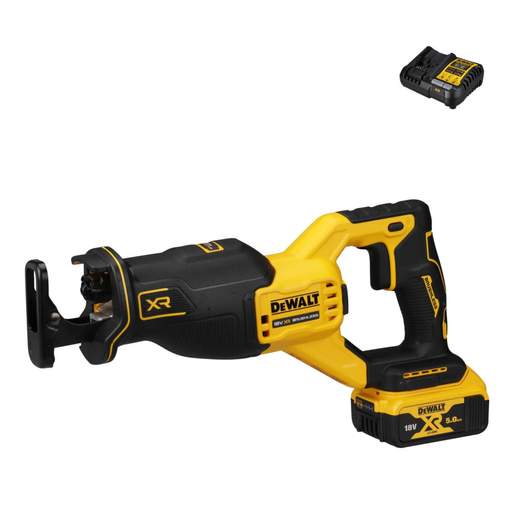 DEWALT DCS382P1-GB 18v XR Brushless Reciprocating Saw with 1 x 5.0Ah Battery