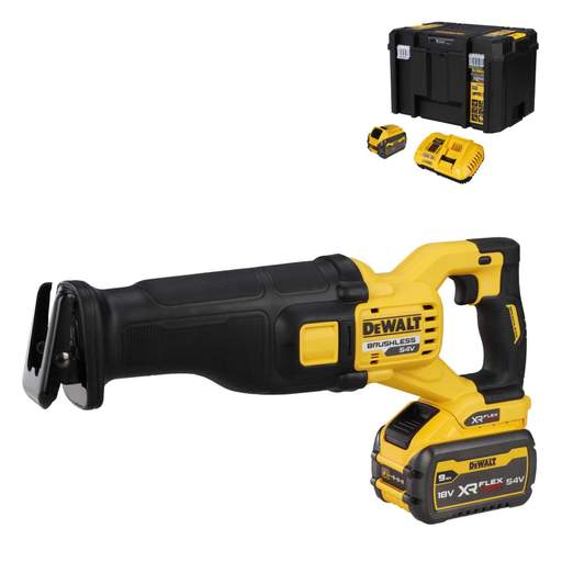 DEWALT DCS389X2-GB 54V FLEXVOLT Reciprocating Saw with 2 x 9.0Ah Batteries