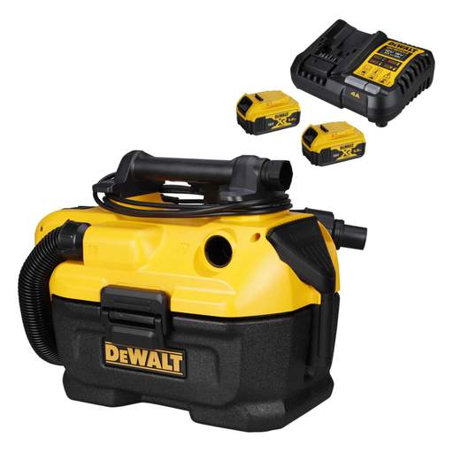 DEWALT DCV584LP2-GB 54V XR FLEXVOLT Wet and Dry Vacuum with 2 x 5.0Ah Batteries