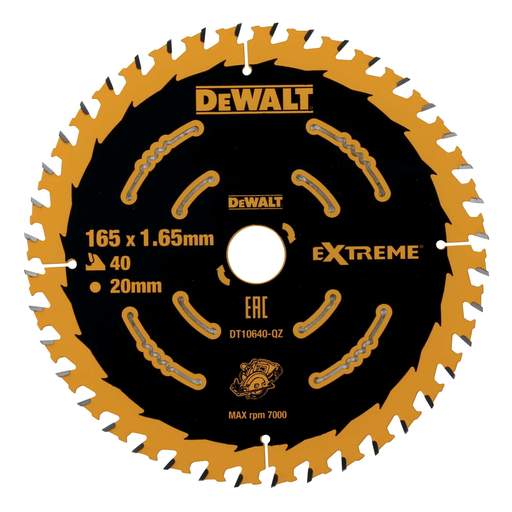 DeWALT DT10640-QZ 40T Circular Saw Blade 165mm