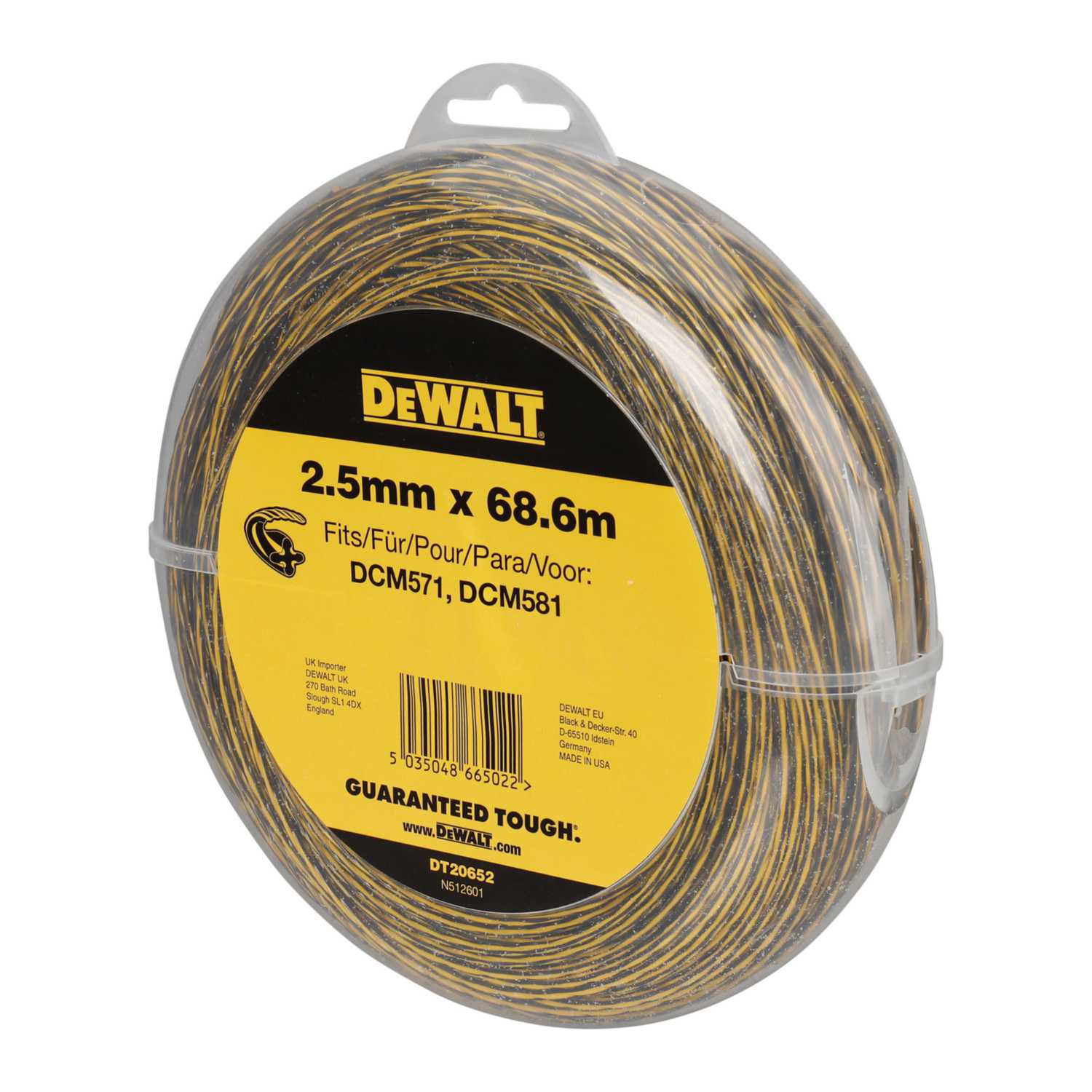 DeWALT 2.5mm X 68.6m Trimmer Line (DT20652QZ) CEF