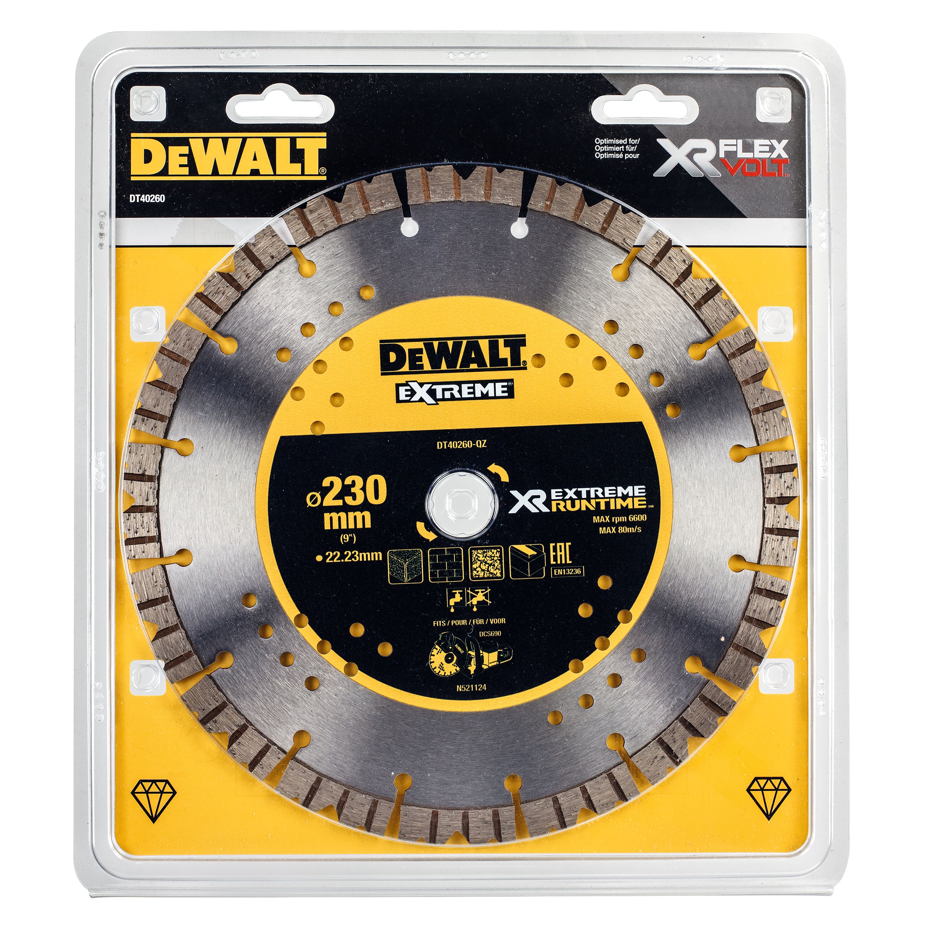 DeWALT DT40260QZ Extreme Runtime Diamond Blade 230mm (DT40260QZ) CEF