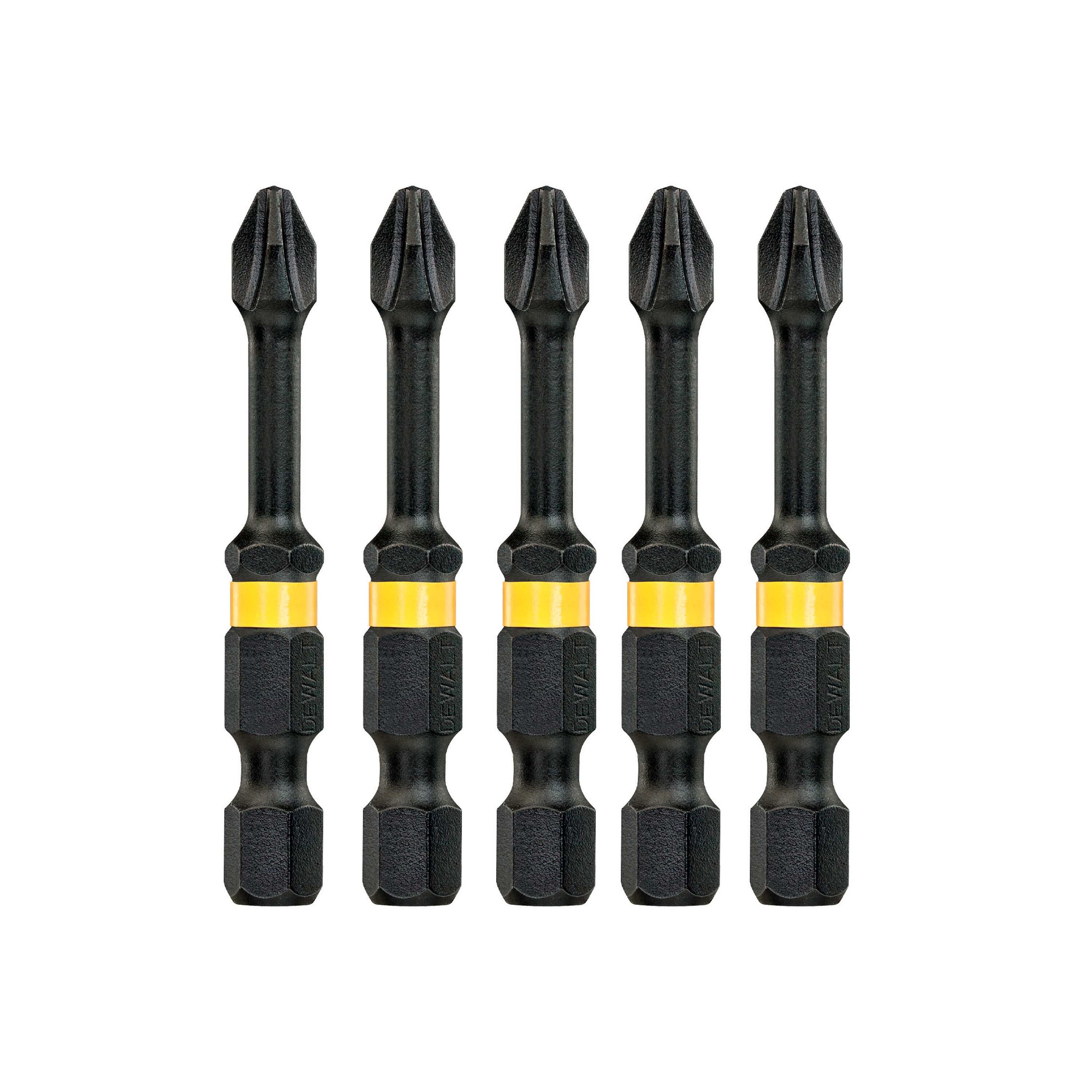 DeWALT DT7998T-QZ Extreme FlexTorq PH2 Screwdriver Bits (Pack of 5 ...