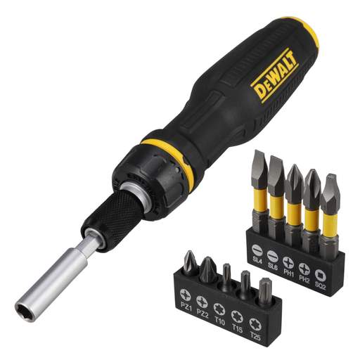 DEWALT MaxFit 11 Piece Ratchet Telescopic Multi-Bit Screwdriver Set