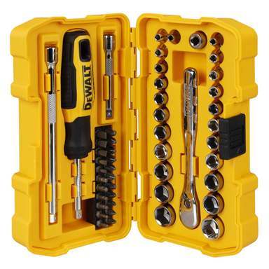 DEWALT DWMT81610-0 50 Piece Metric / Imperial ¼" Socket Set (DWMT81610 ...