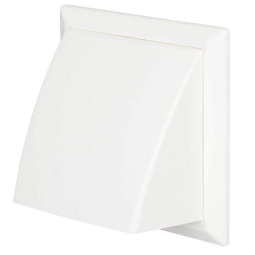 Domus Ventilation 100mm (4 Inch ) Cowled Outlet with Damper White