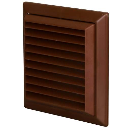 Domus Ventilation 100mm (4 Inch ) Fixed Grille Brown