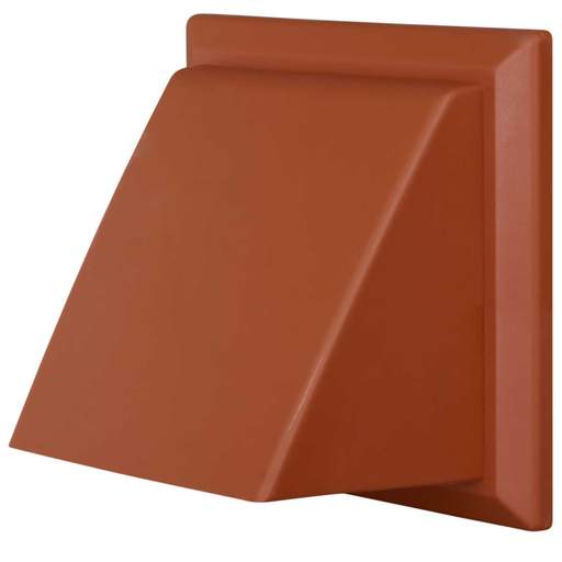Domus Ventilation 125mm (5 Inch ) Cowled Outlet with Damper Terracotta