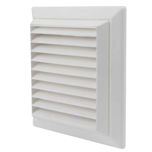 Domus Ventilation 100mm 4" Louvred Grille White (F4904W) | CEF