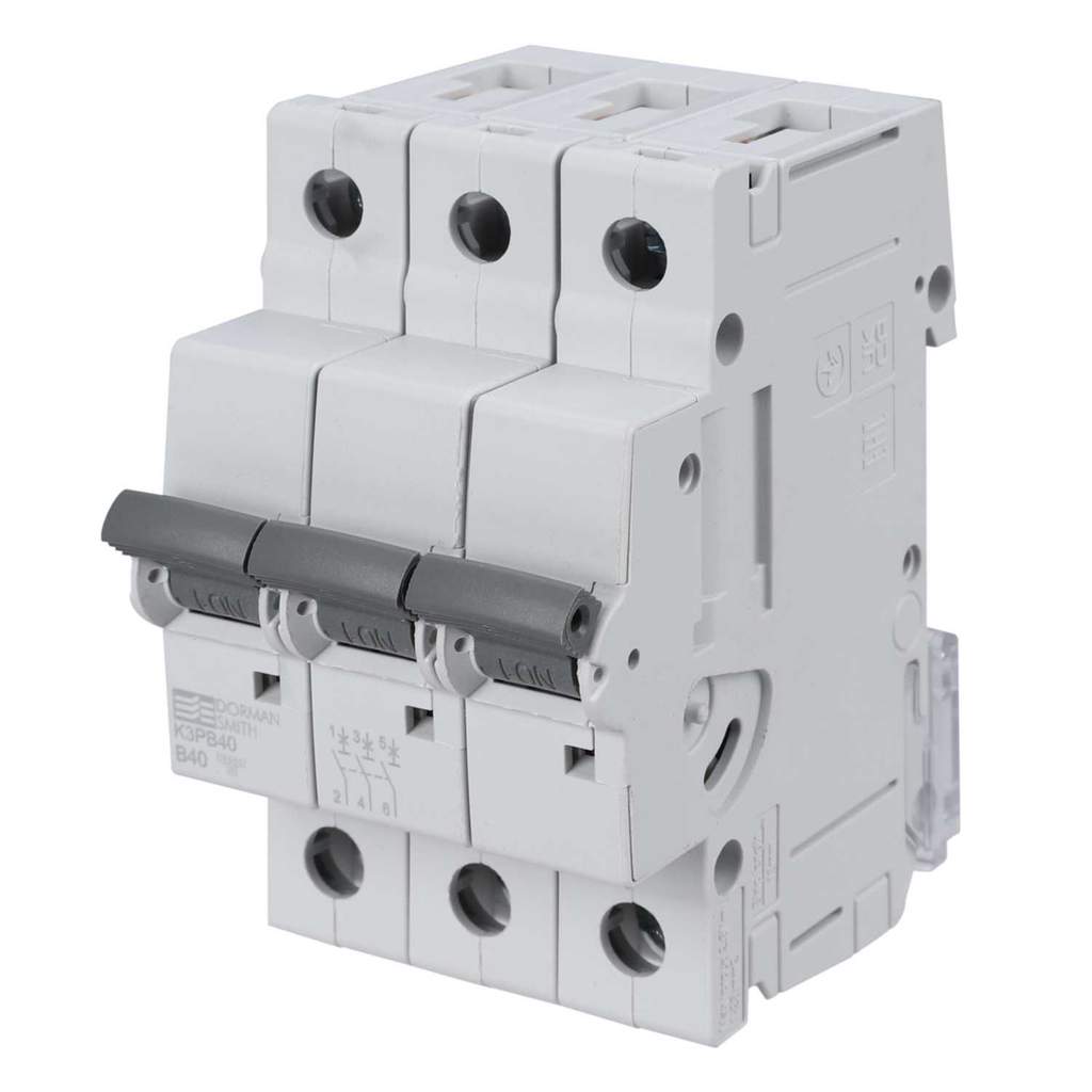 Dorman Smith 40A Triple Pole 10kA B Curve MCB (K3PB40) | CEF