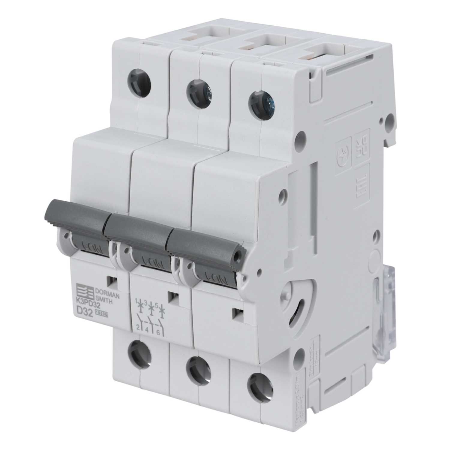 Dorman Smith 32A Triple Pole 10kA D Curve MCB (K3PD32) | CEF