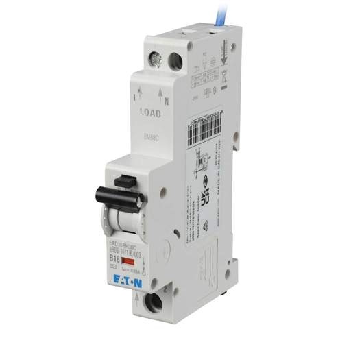 Eaton 16A Single Pole 1 Module B Curve 6kA 30mA Type AC RCBO