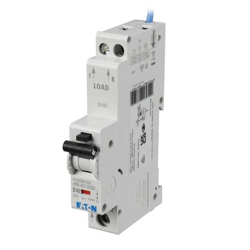 Eaton 40A Single Pole 1 Module B Curve 6kA 30mA Type AC RCBO