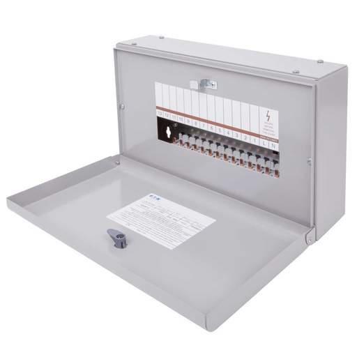 Eaton 10 Way 125A SP+N Metalclad Distribution Board without Incomer