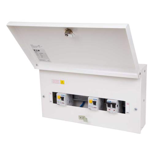 Eaton 10 Way Flexible Dual 63A RCD Metal Clad Consumer Unit