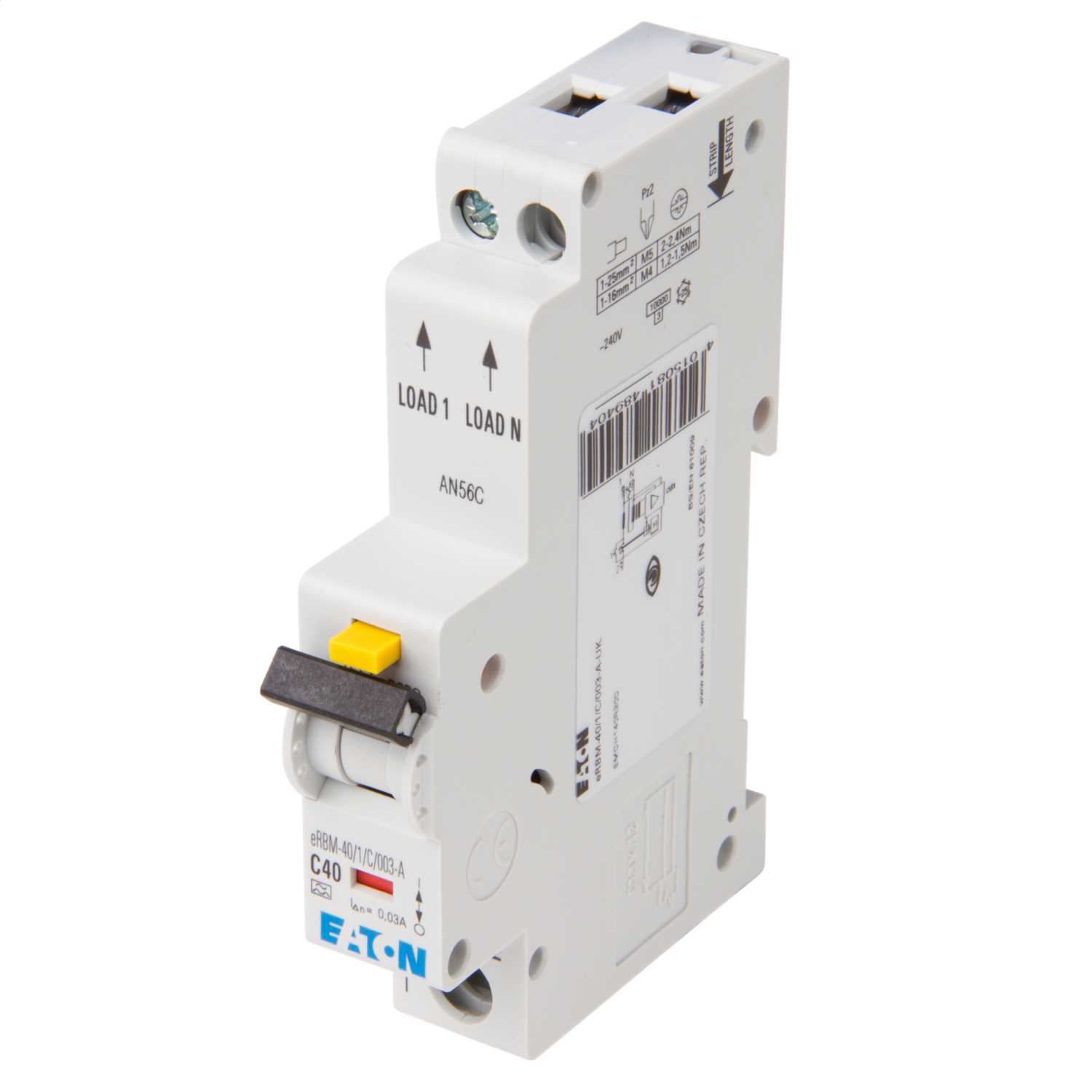 Eaton BQ215240 Quad Circuit Breaker - 15/40A, 120/240V, 10 KAIC, CTL, For BR Series Load Centers