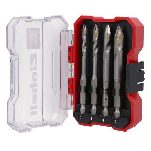 Einhell 4 Piece XS-CASE TC Ceramic Tile Drill Bit Set