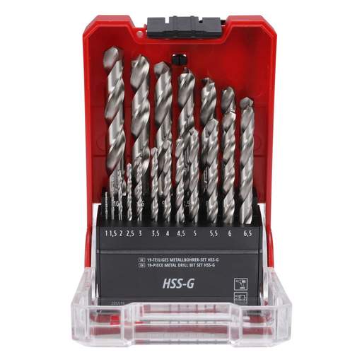 Einhell 19 Piece HSS-G Silver Drill Bit Set