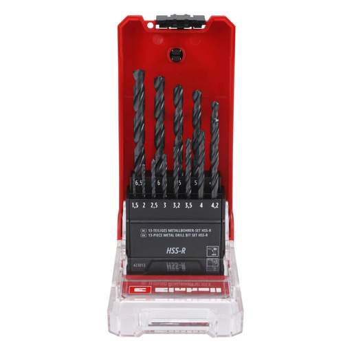 Einhell 13 Piece HSS-R Black Drill Bit Set