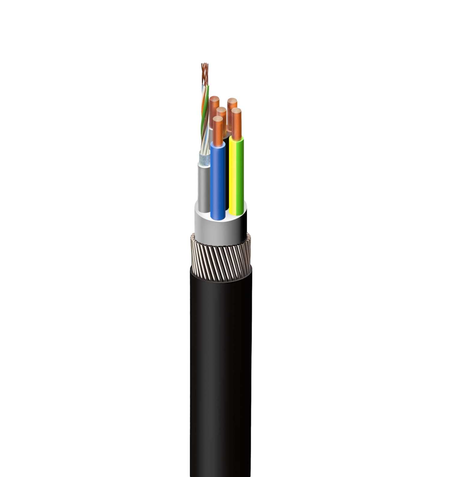 EV ProInstall 6mm² 5 Core CAT6A SWA LSZH Cable (Cut Length Sold By