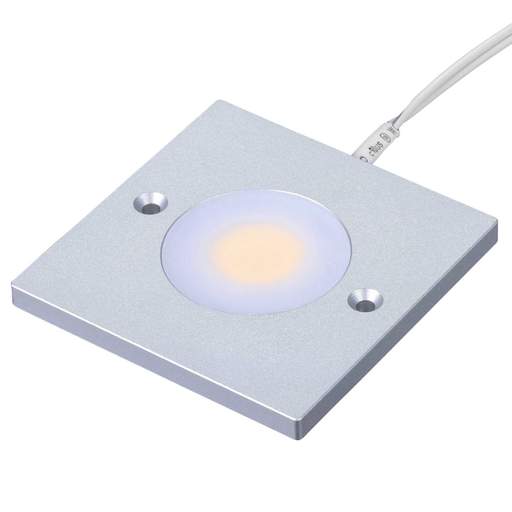 ELD Targa 12V 3W LED Square Cabinet Light Matt Aluminium 4000K
