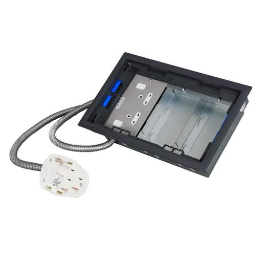 Electrak Legrand 3 Compartment Box with 5m 2P+E Tap-Off and Twin Socket Plate