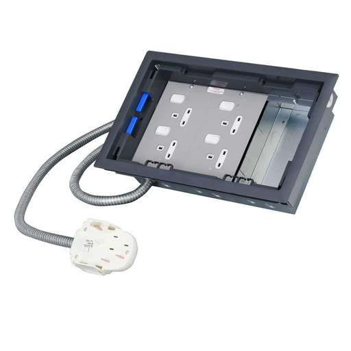 Electrak Legrand 3 Compartment Box with 3m 2P+E Tap-Off and 2 Twin Socket Plates