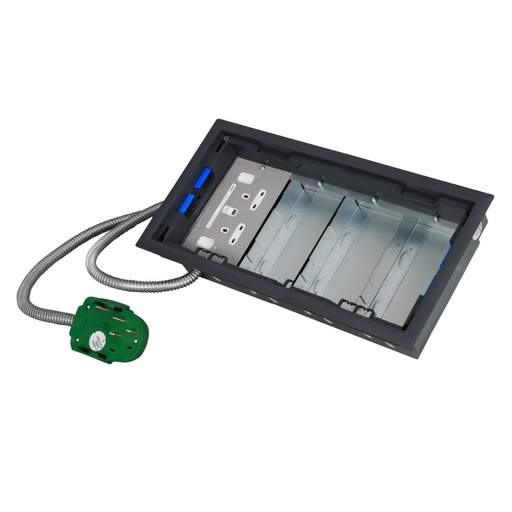 Electrak Legrand 4 Compartment Box with 5m 2P+E Tap-Off and Twin RCD Socket Plate