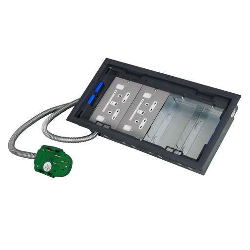 Electrak Legrand 4 Compartment Box with 3m 2P+E Tap-Off and 2 Twin RCD Socket Plates