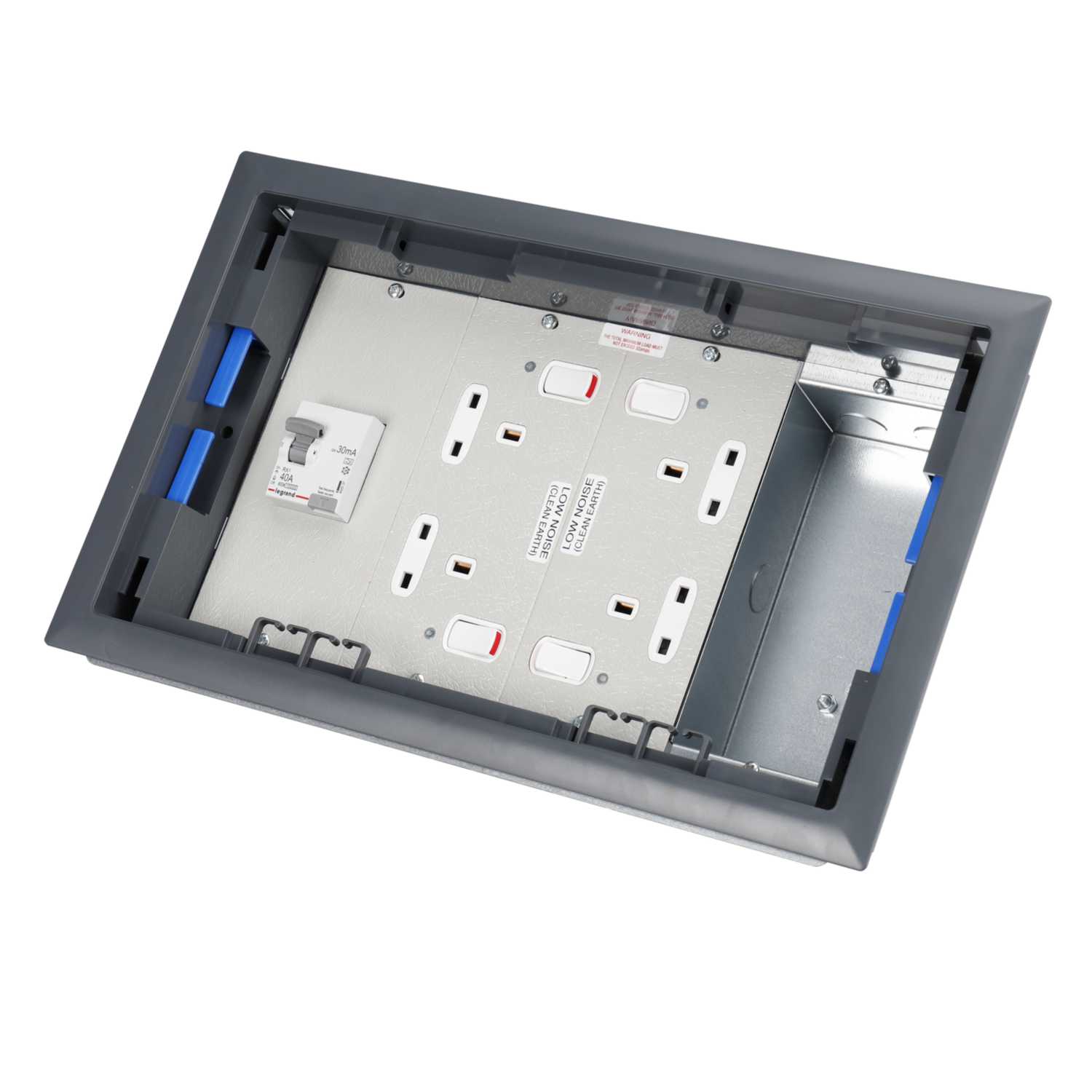Electrak Floor Box with Type A RCD and 2 Twin Low Noise Sockets