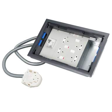 Electrak Floor box with Type A RCD and 2 x Twin Switched Sockets and ...