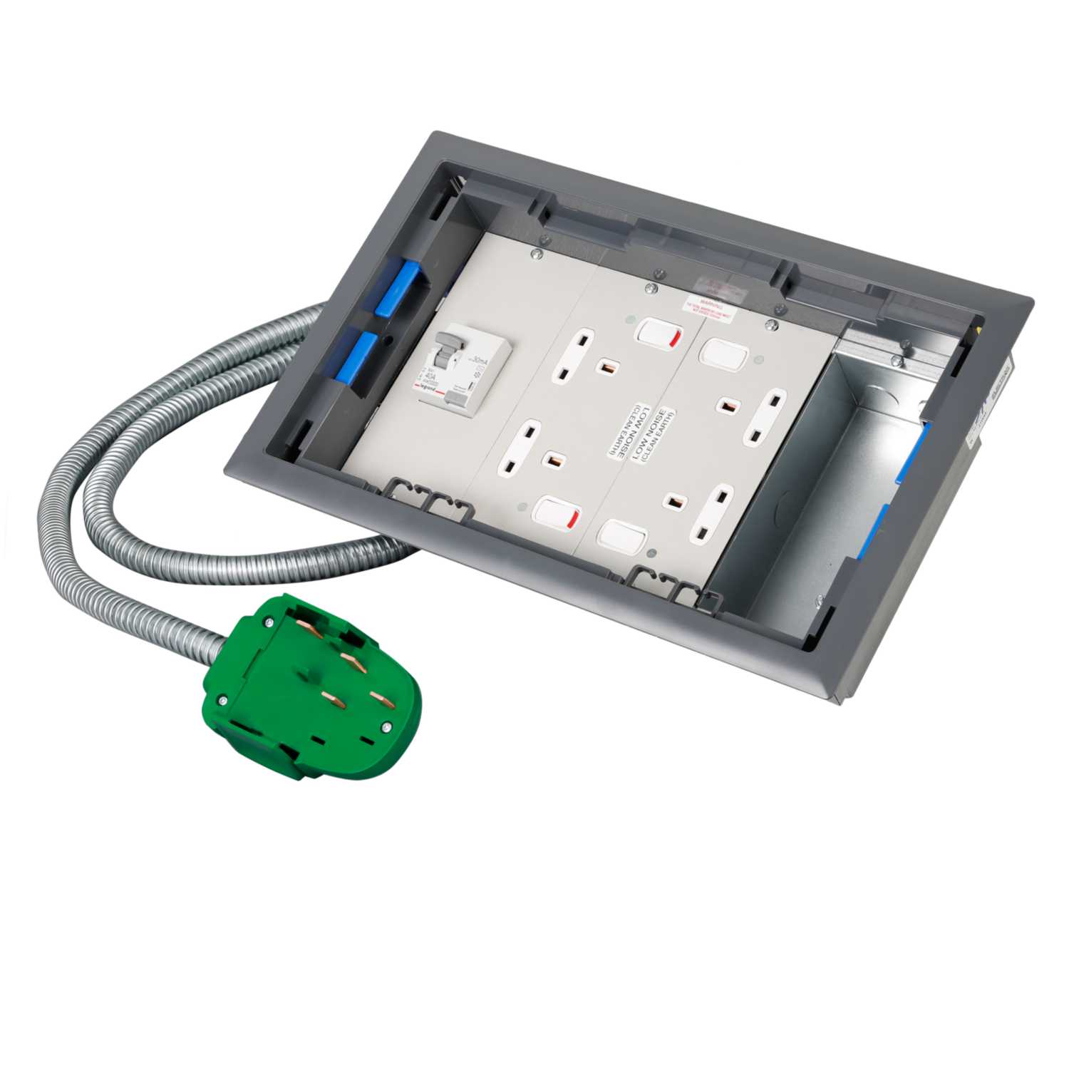 Electrak Floor Box with Type A RCD and 2 x Low Noise Twin Switched