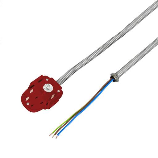 Electrak Legrand 5m 32A Unfused Red Tap Off Unit 2P+E, with M/Flex Conduit Auxiliary Earth