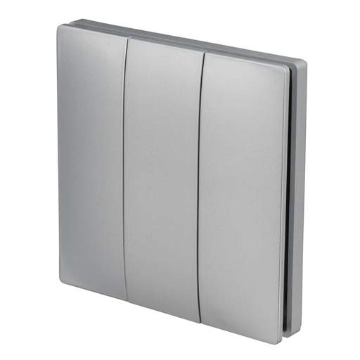Enerj ECO Range 3 Gang Wireless Kinetic Switch Silver