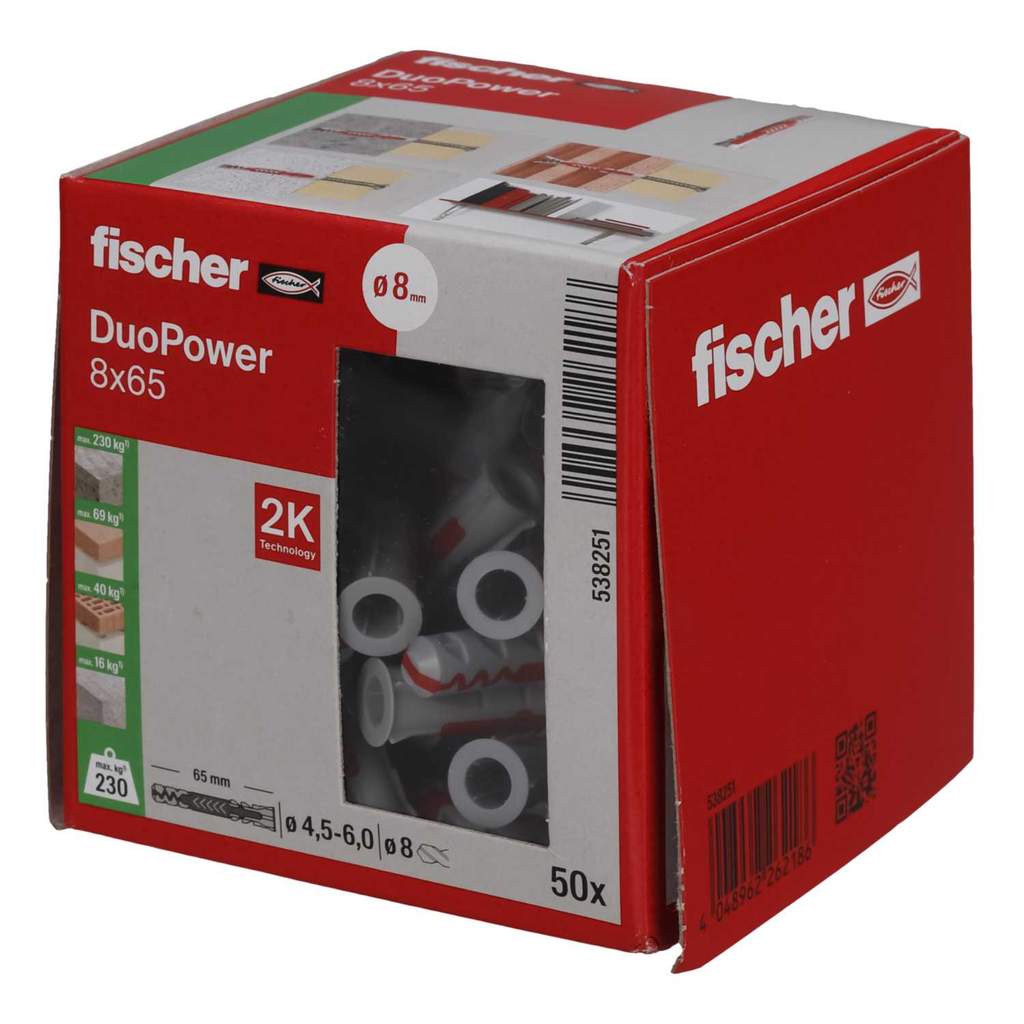 Fischer 25 Dowels UX, 10 X 60 Mm, For Wall, Perforated Brick - View #7