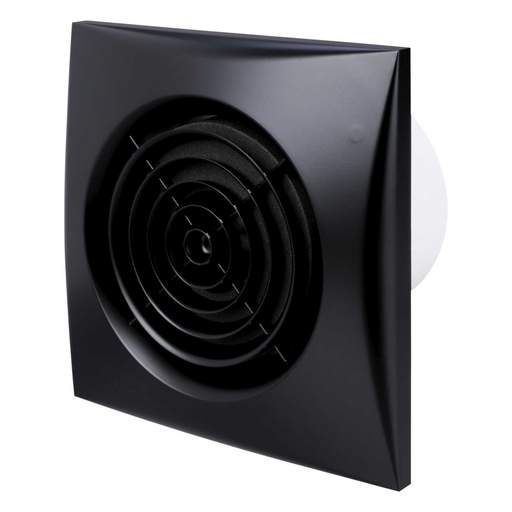 Envirovent Silent 100 100mm 4" Axial Fan with Timer Black