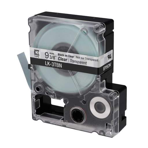 Epson LabelWorks 9mm x 9m Cartridge Black on Clear