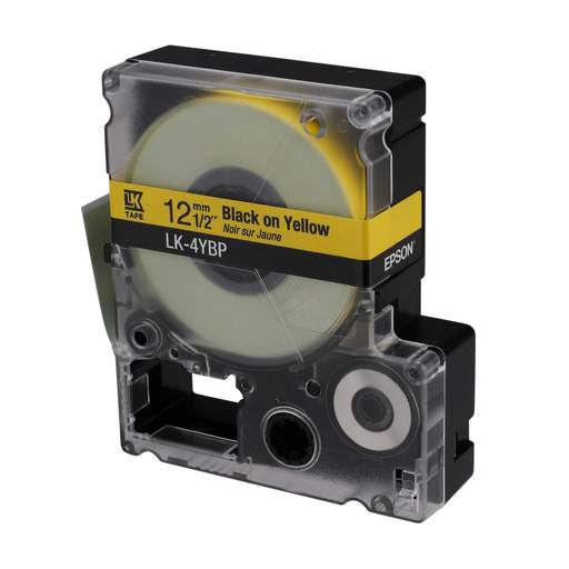 Epson LabelWorks 12mm x 9m Cartridge Black on Yellow