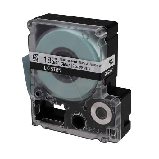 Epson LabelWorks 18mm x 9m Cartridge Black on Clear