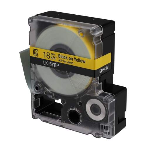 Epson LabelWorks 18mm x 9m Cartridge Black on Yellow