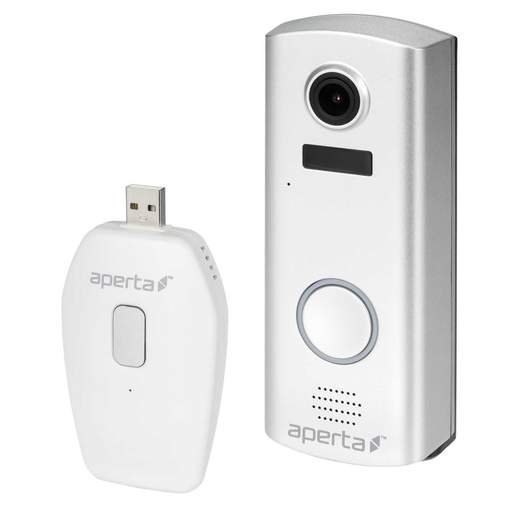 ESP Battery Powered Wi-Fi Video Door Station with Record Function Silver