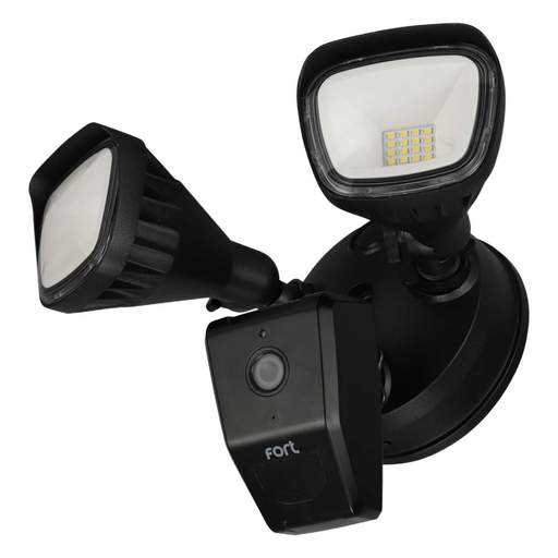 Wi-Fi Smart Security Camera with Twin LED Lights Black