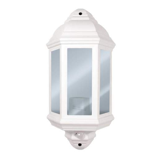 Eterna 60W Half Lantern with PIR White