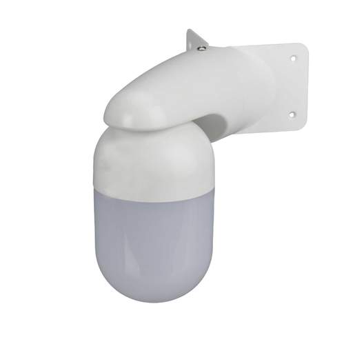 Eterna 10W LED Well Glass Fitting with PC Diffuser White and PIR 4000K