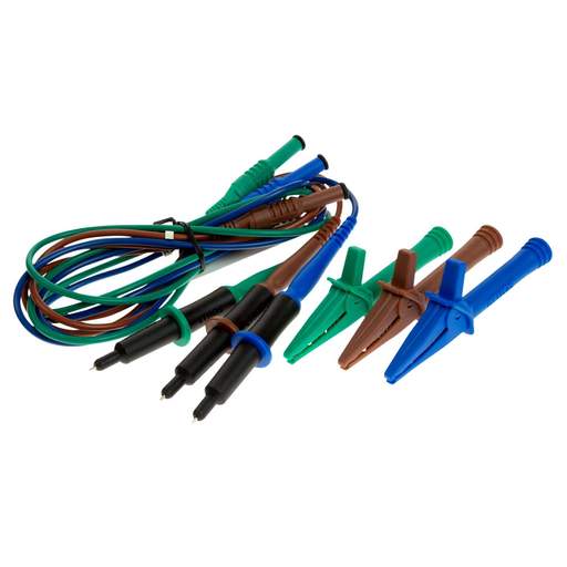 Ethos 3 Wire Unfused Test Lead Set with Probes and Crocodile Clips